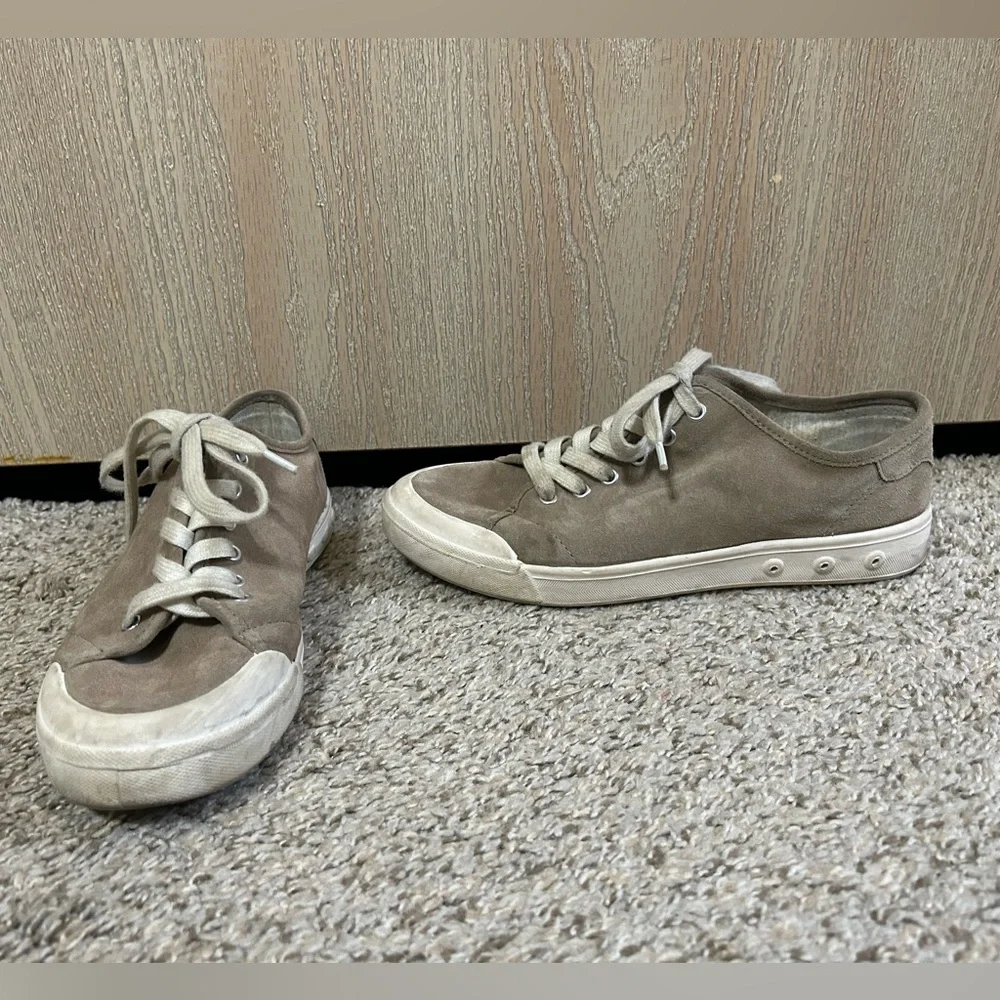 Rag & Bone Standard Issue Sneaker Shoes Gray Suede Lace Up Low Top Size 39.5 9.5